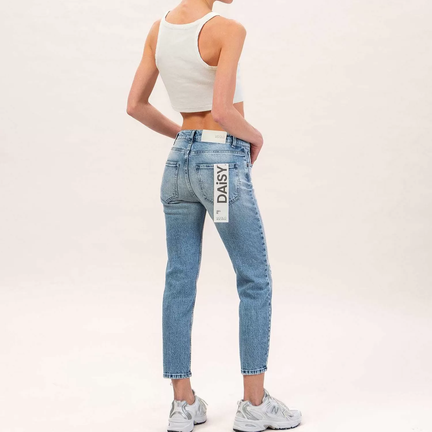 Cheap White Mood Vicolo-Jeans Daisy Slim Fit - Denim