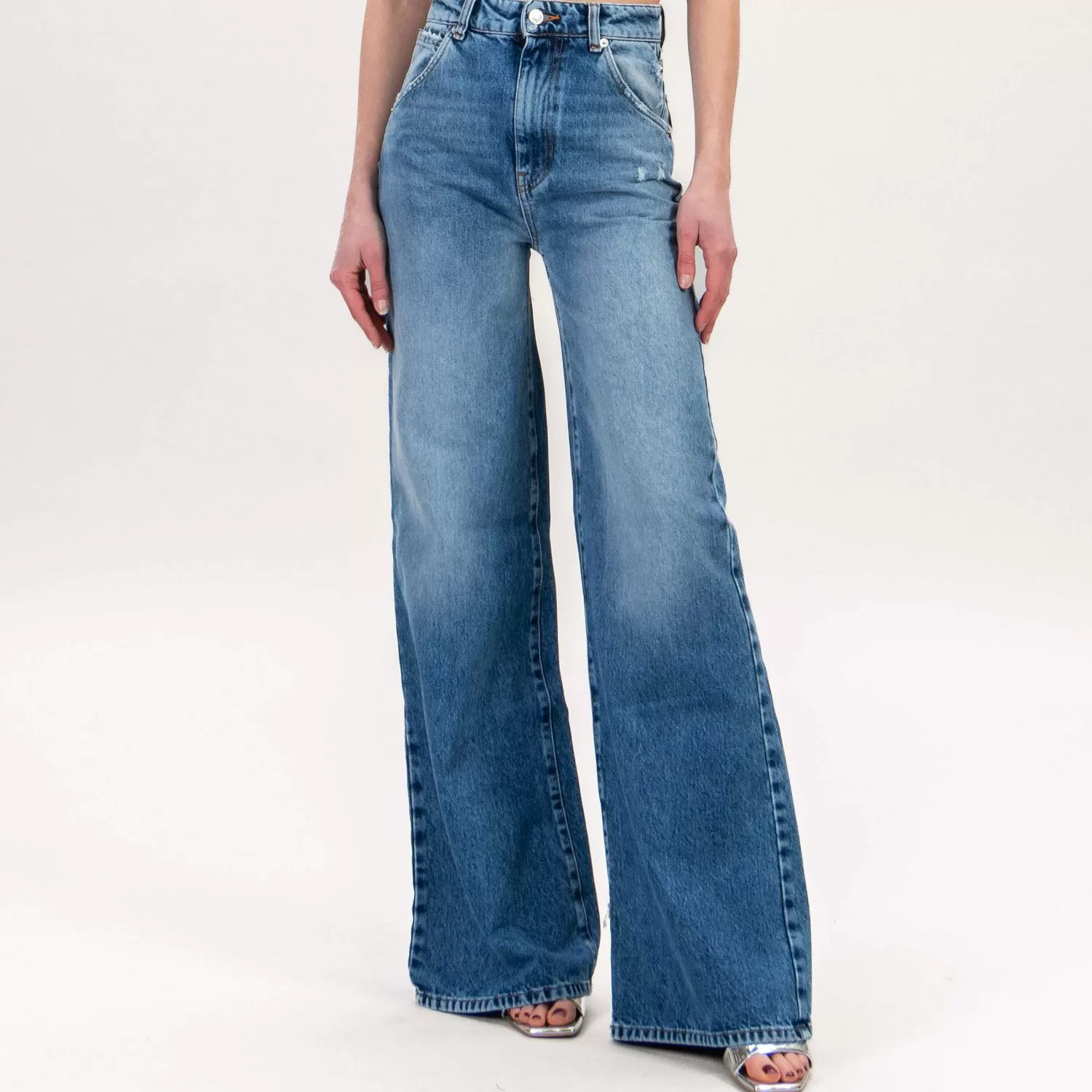 Sale White Mood Vicolo-Jeans Lexie Wide Leg Fit - Denim