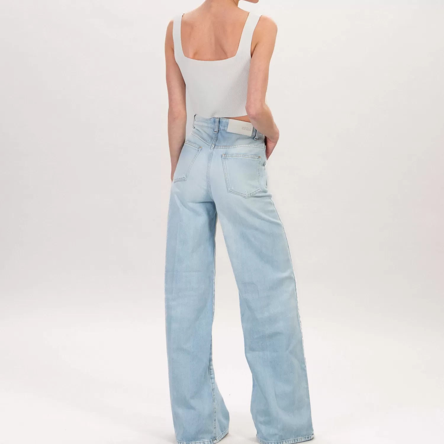 Discount White Mood Vicolo-Jeans Lexie Wide Leg Fit - Denim Chiaro