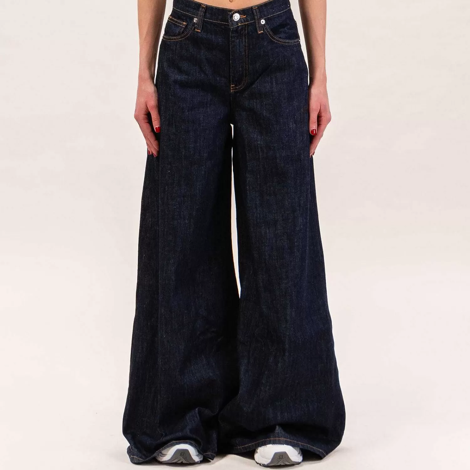 New White Mood Vicolo-Jeans Nikoleta Extra Wide Leg - Denim Scuro