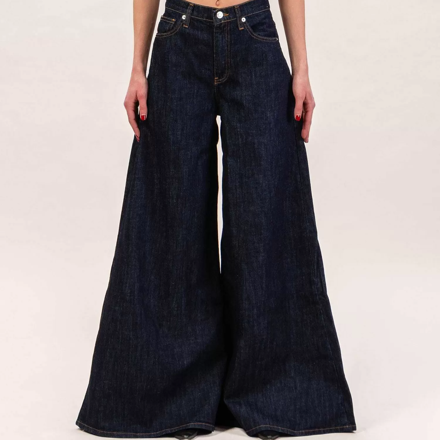 New White Mood Vicolo-Jeans Nikoleta Extra Wide Leg - Denim Scuro