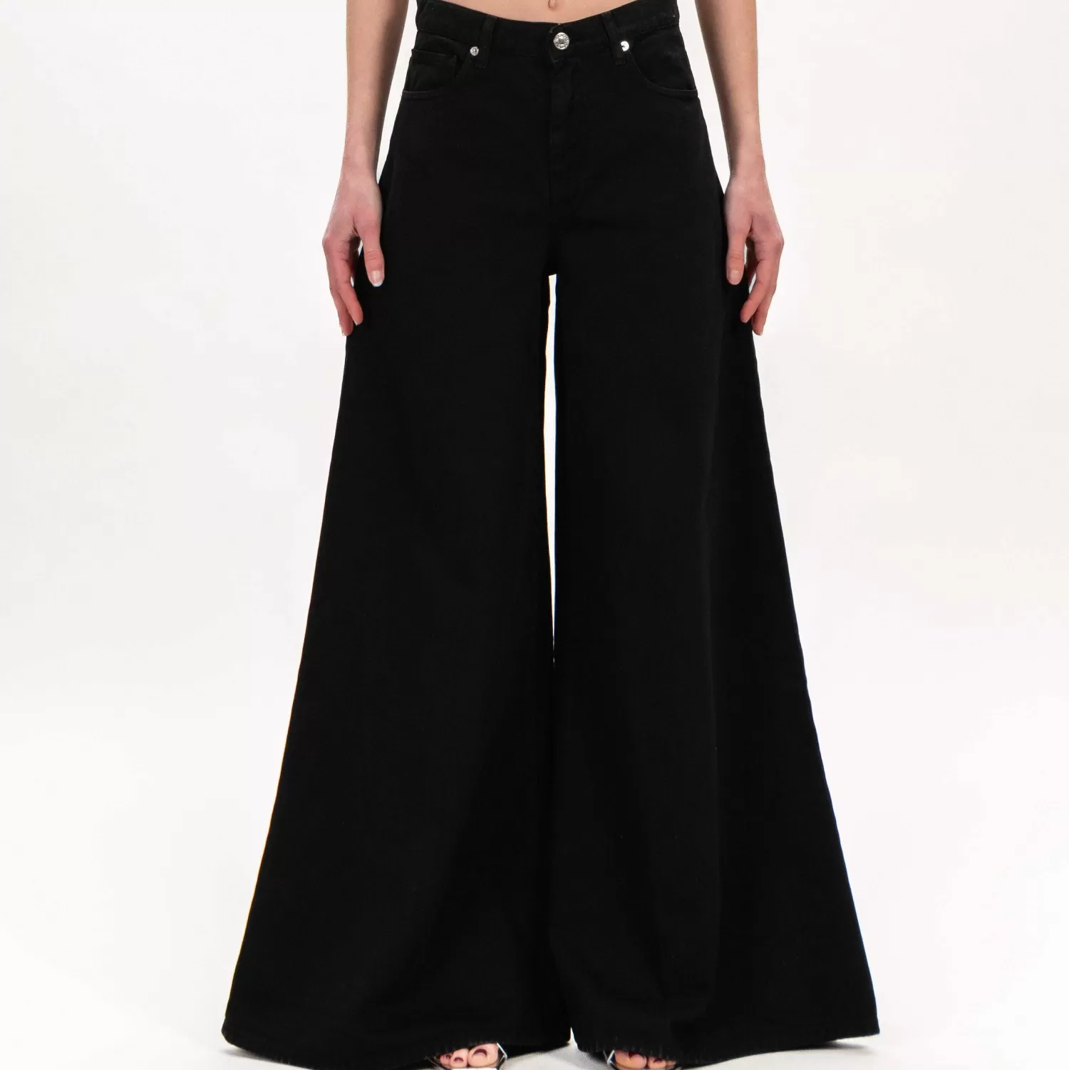 Best White Mood Vicolo-Jeans Nikoleta Extra Wide Leg - Nero