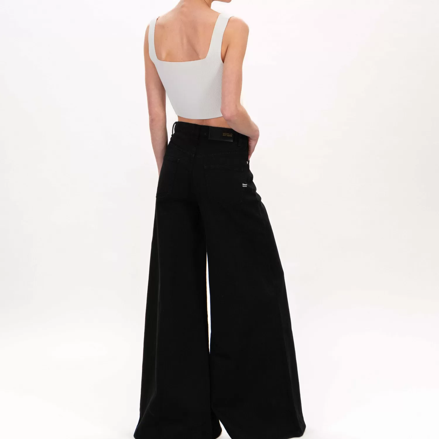 Cheap White Mood Vicolo-Jeans Nikoleta Extra Wide Leg - Nero