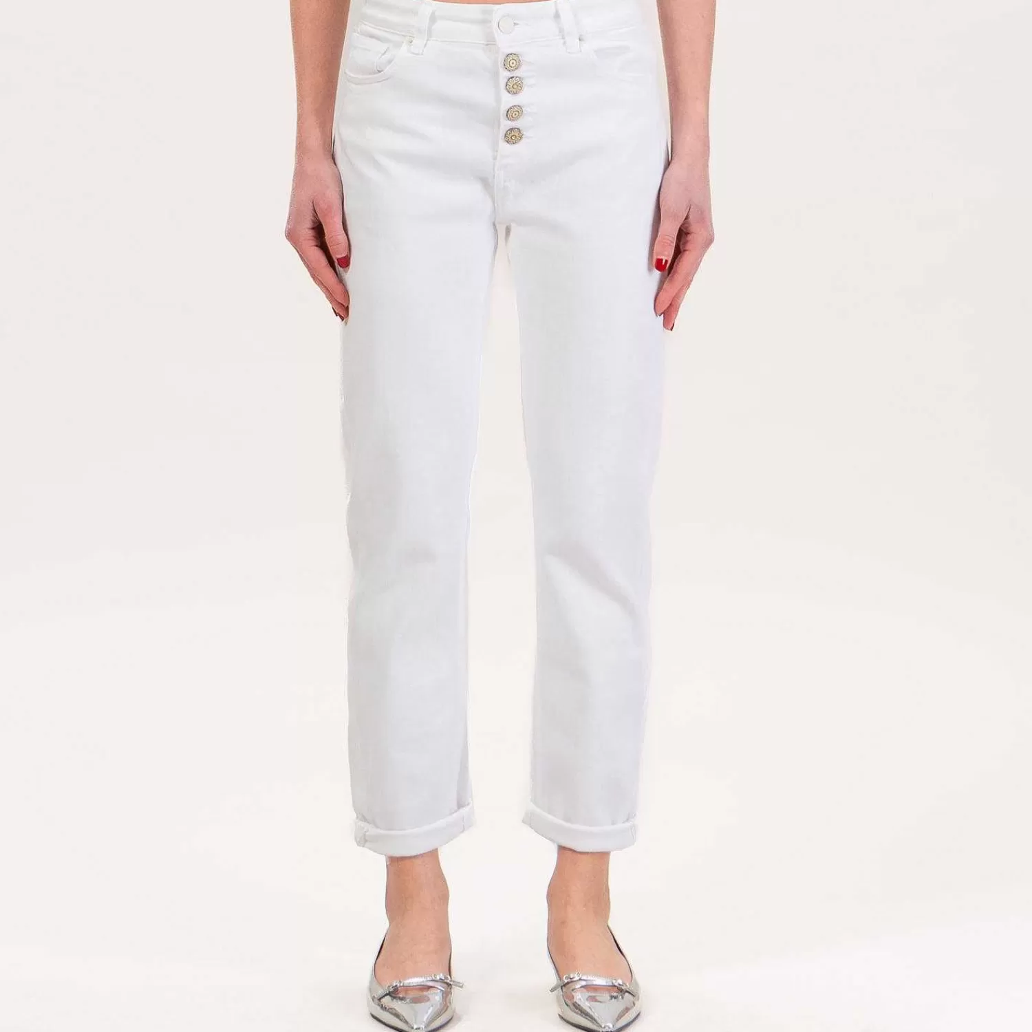 Best Sale White Mood Vicolo-Jeans Piper Relaxed Fit - Bianco