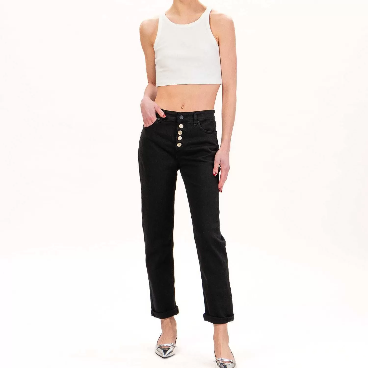 Flash Sale White Mood Vicolo-Jeans Piper Relaxed Fit - Nero