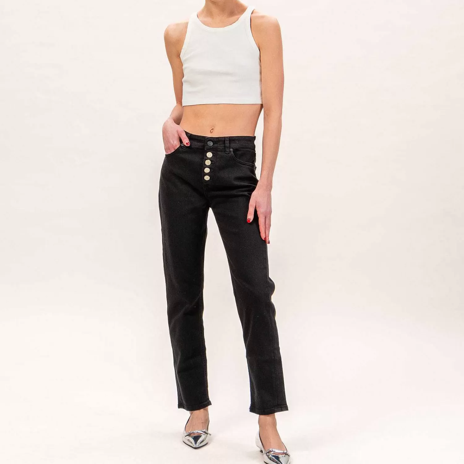 Flash Sale White Mood Vicolo-Jeans Piper Relaxed Fit - Nero