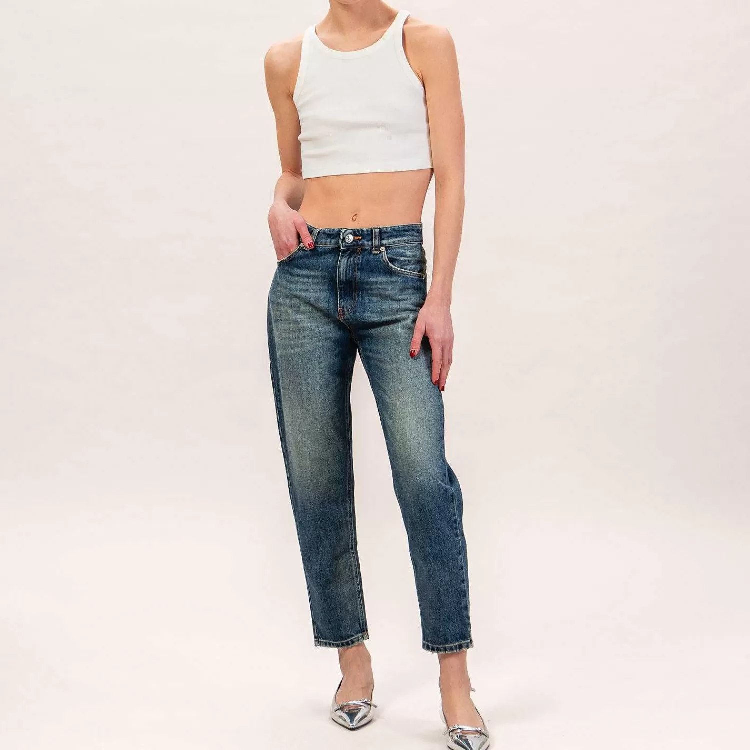 Discount White Mood Vicolo-Jeans Sienna Balloon Fit - Denim