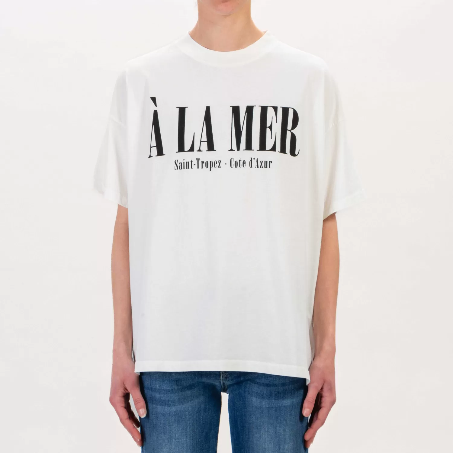 Fashion White Mood Vicolo-T-Shirt " A' La Mer " - Latte