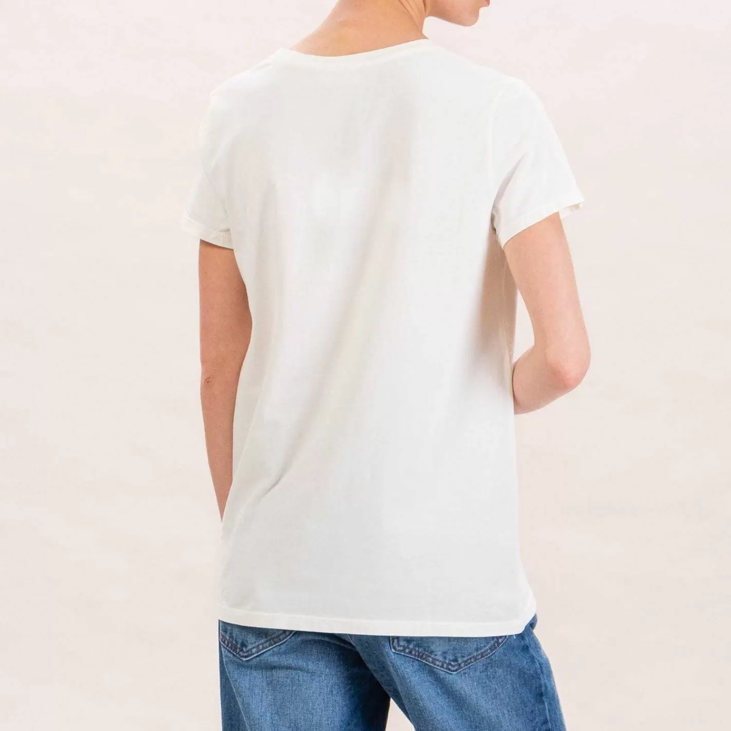 Best Sale White Mood Vicolo-T-Shirt "Baisers A' La Mer" - Latte/India