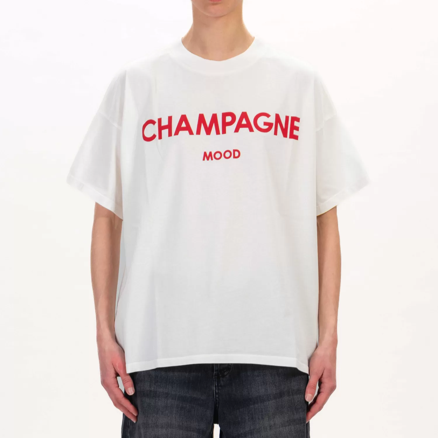 Hot White Mood Vicolo-T-Shirt Champagne Mood - Latte/Rosso