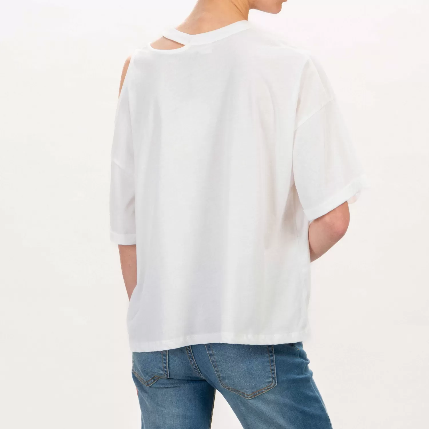 Flash Sale White Mood Vicolo-T-Shirt Cut Out - Bianco