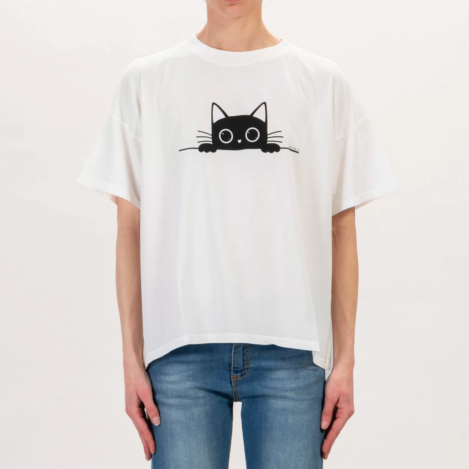 Cheap White Mood Vicolo-T-Shirt Gatto - Latte