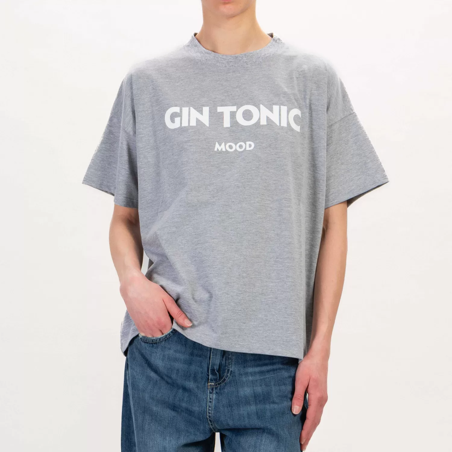 Best Sale White Mood Vicolo-T-Shirt Gin Tonic Mood - Grigio/Bianco