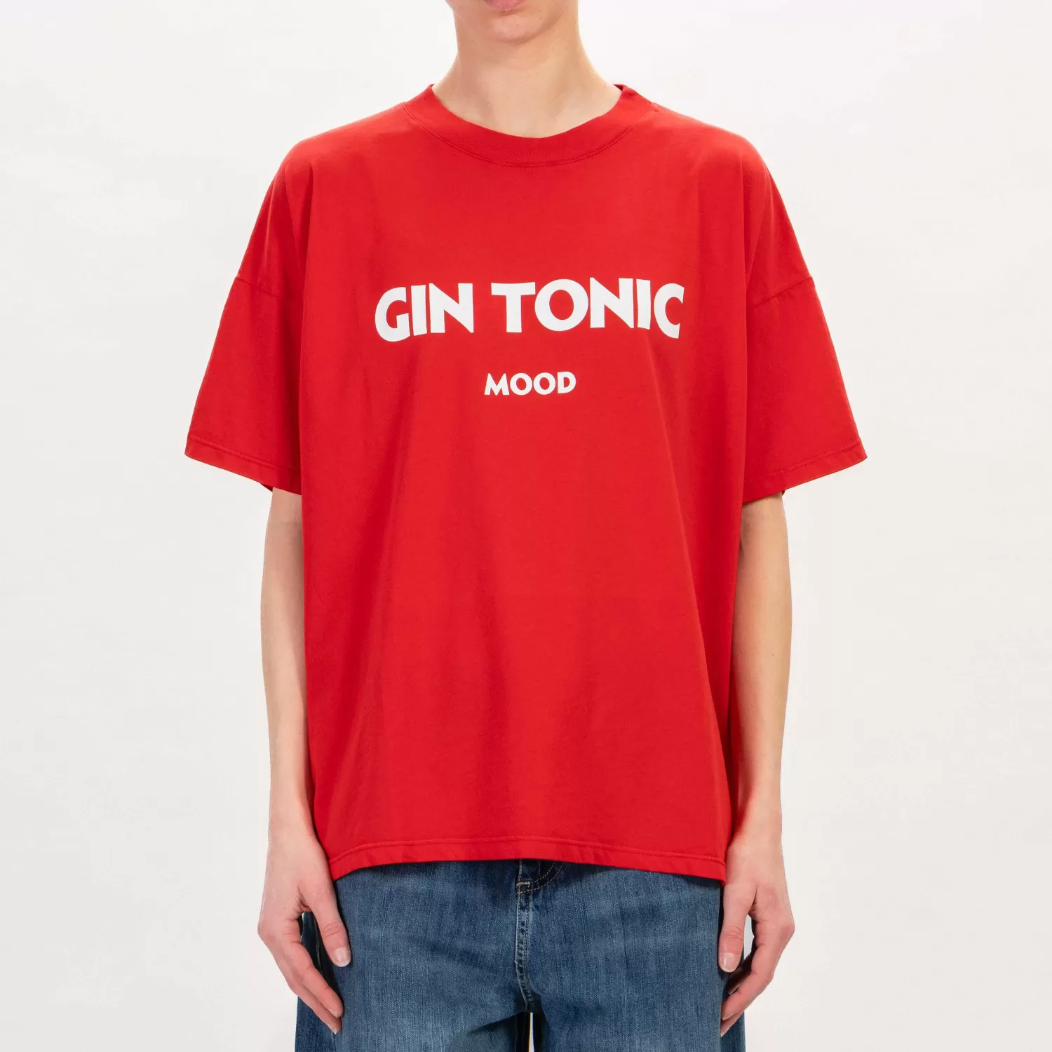 Cheap White Mood Vicolo-T-Shirt Gin Tonic Mood - Rosso/Bianco