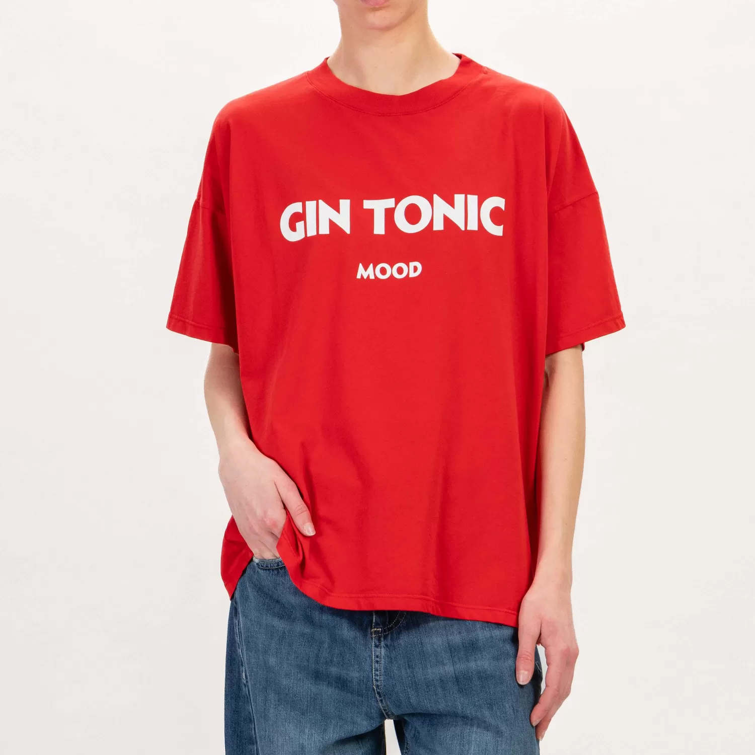 Cheap White Mood Vicolo-T-Shirt Gin Tonic Mood - Rosso/Bianco