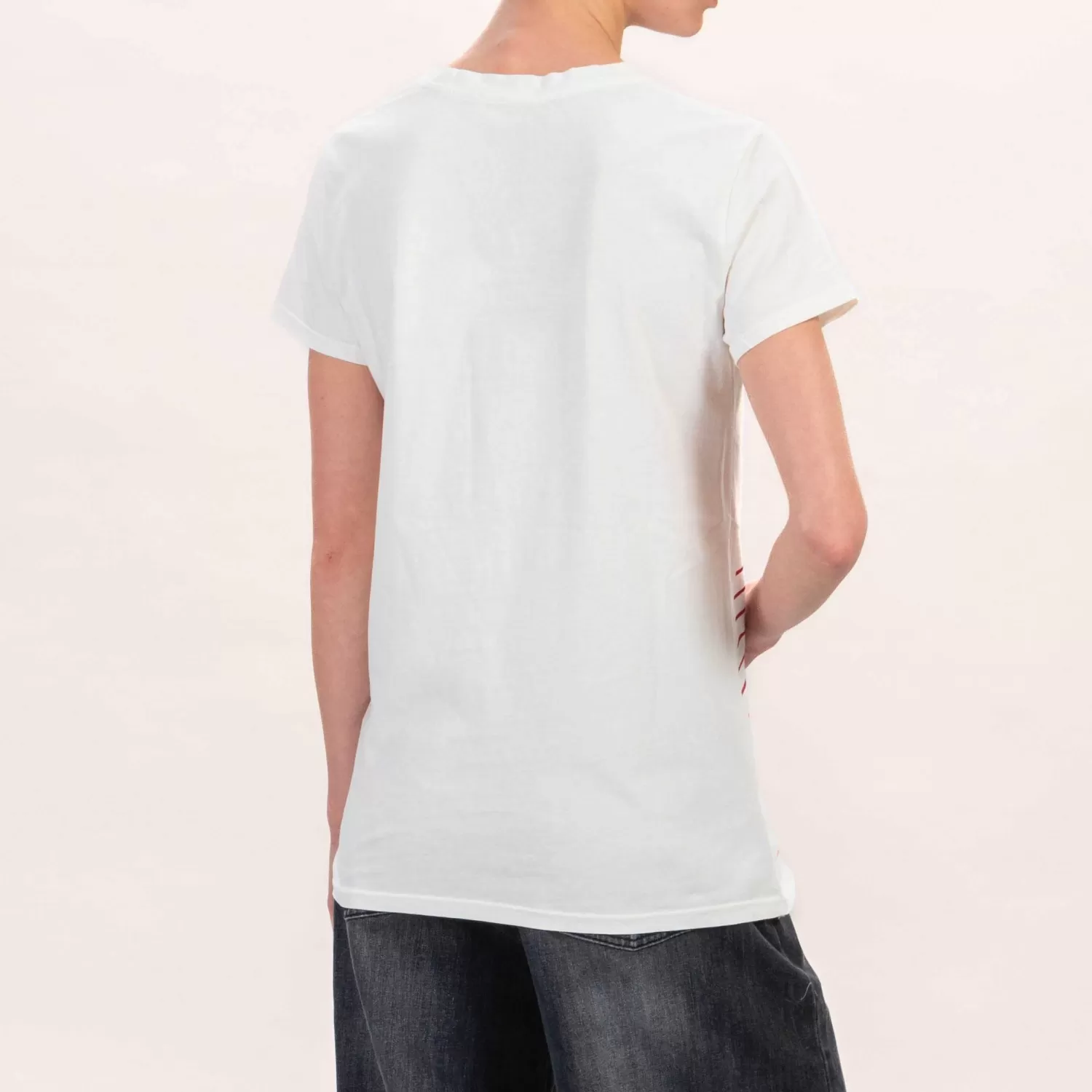 Cheap White Mood Vicolo-T-Shirt J'Aime La Mer - Latte/Nero/Rosso