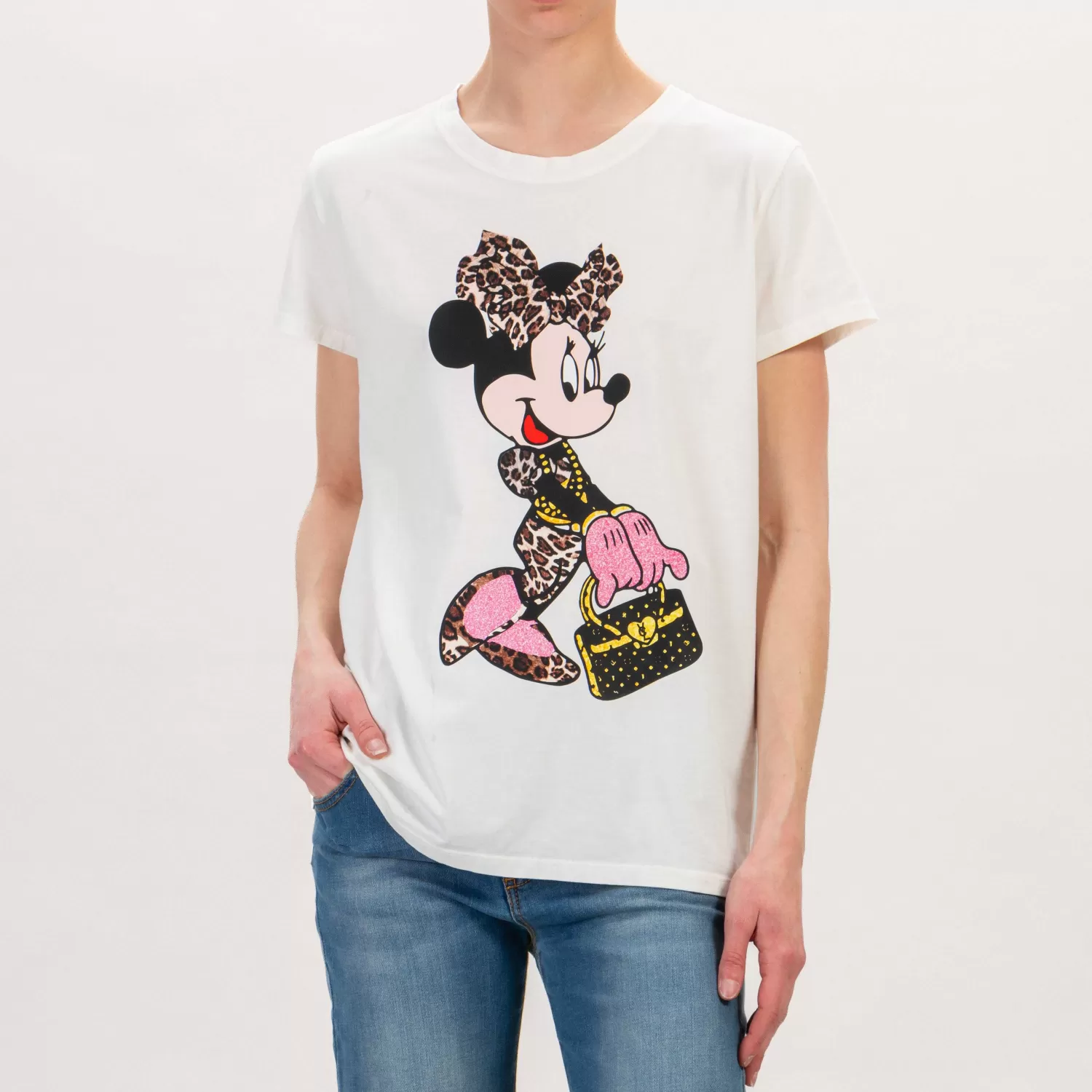 Cheap White Mood Vicolo-T-Shirt Minnie Maculata - Latte