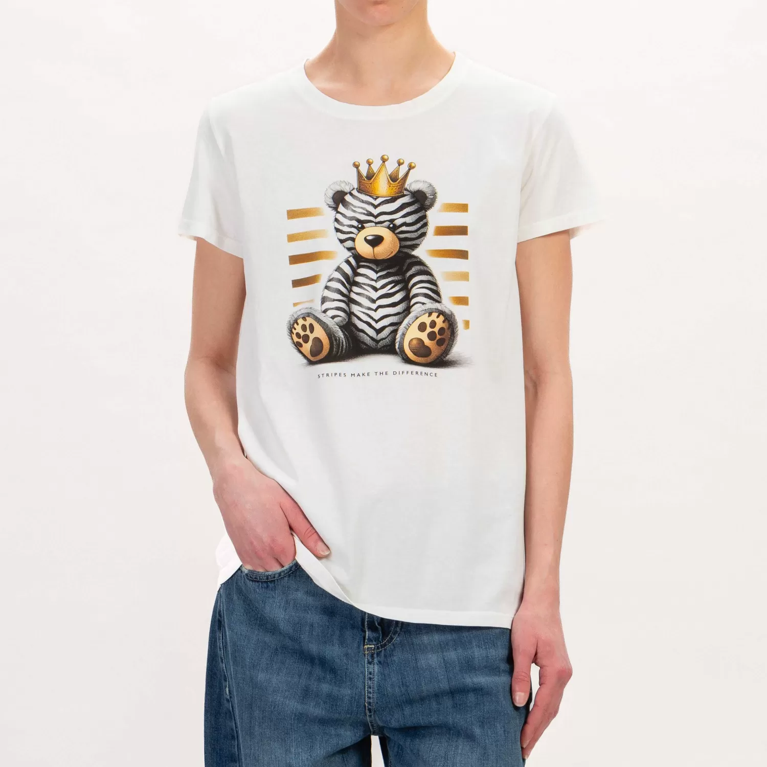 Outlet White Mood Vicolo-T-Shirt Orsetto King - Latte