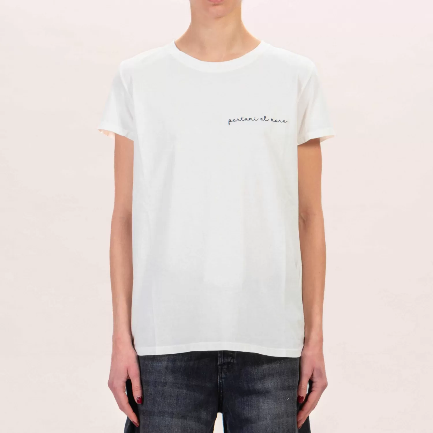 Discount White Mood Vicolo-T-Shirt Portami Al Mare - Latte