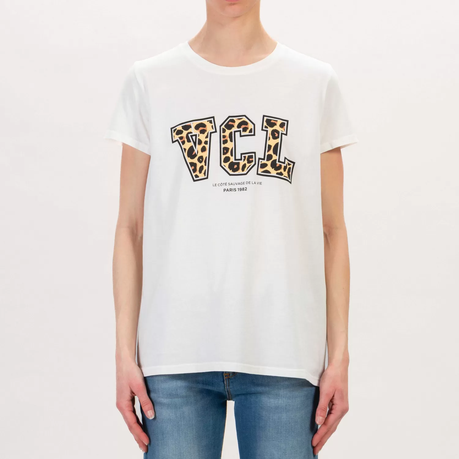 Cheap White Mood Vicolo-T-Shirt Vcl Maculato - Latte