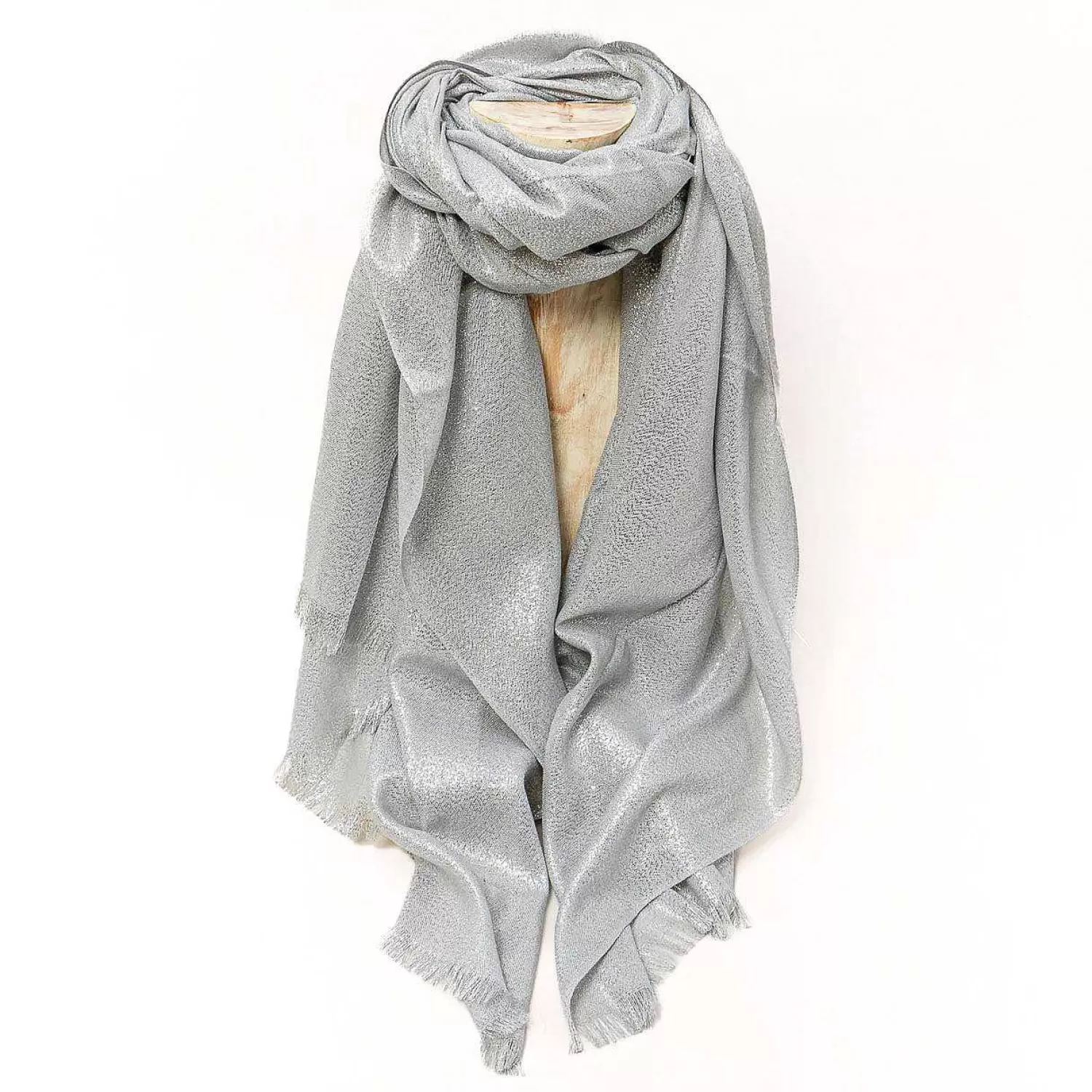 Online White Mood W By -Pashmina Con Lurex - Perla