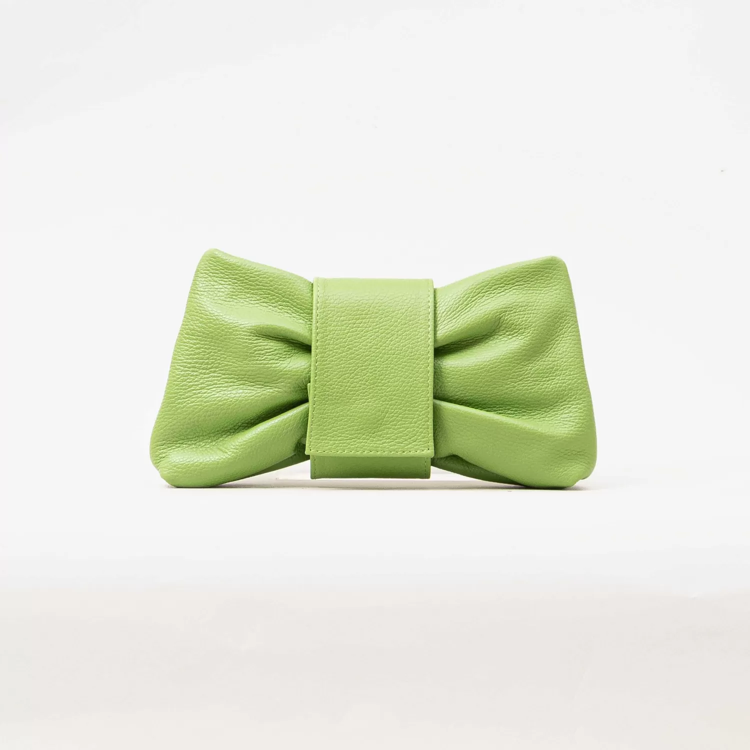 Store White Mood W By -Pochette Fiocco Genuine Leather - Verde