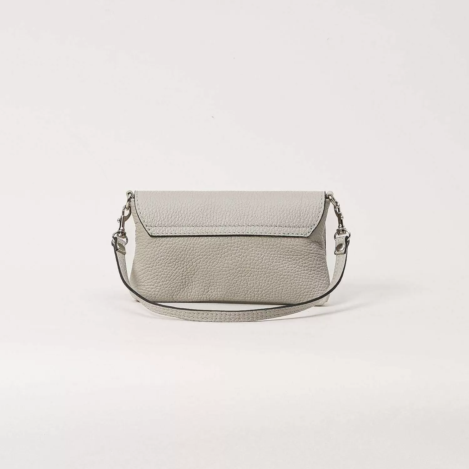 Store White Mood W By -Pochette Genuine Leather - Light Grey