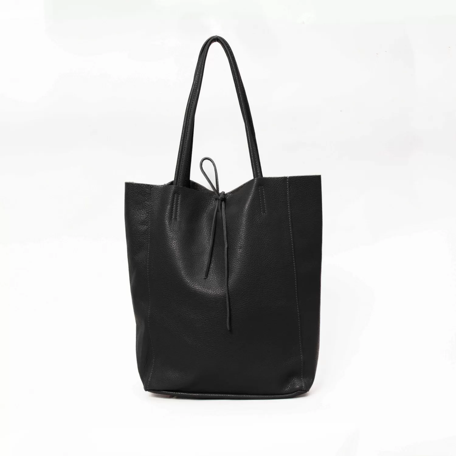 Shop White Mood W By Whitemood - Leather Shopper - Black