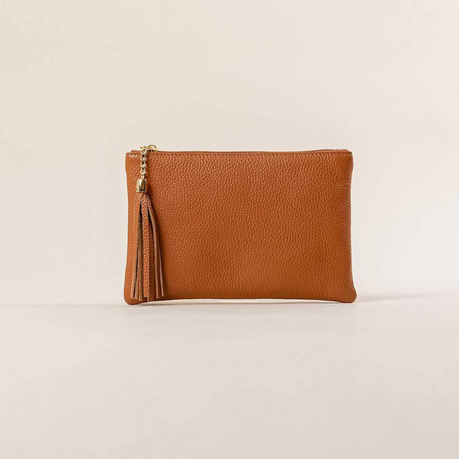 Outlet White Mood W By Whitemood- Clutch Bag With Tassels - Leather