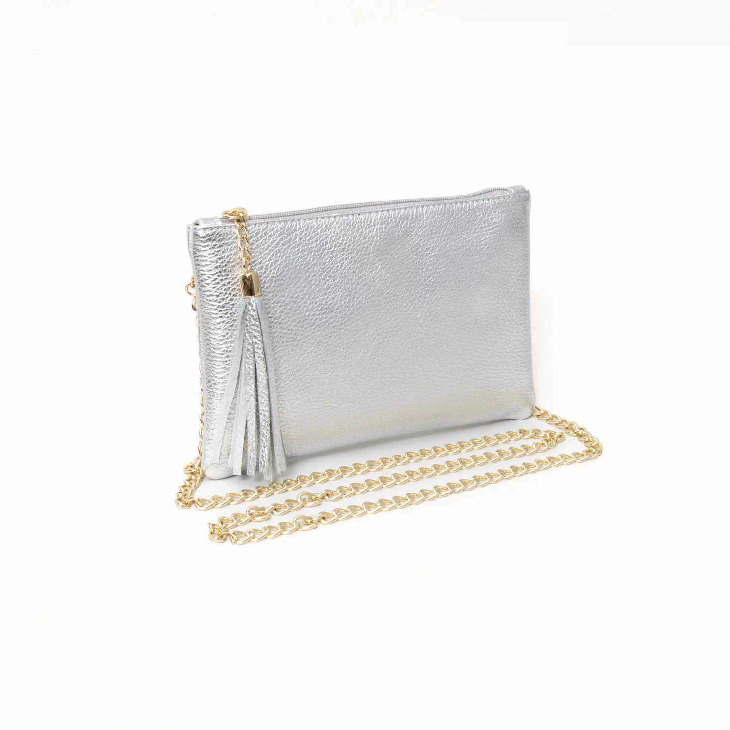 Flash Sale White Mood W By Whitemood- Pochette Con Nappine - Argento