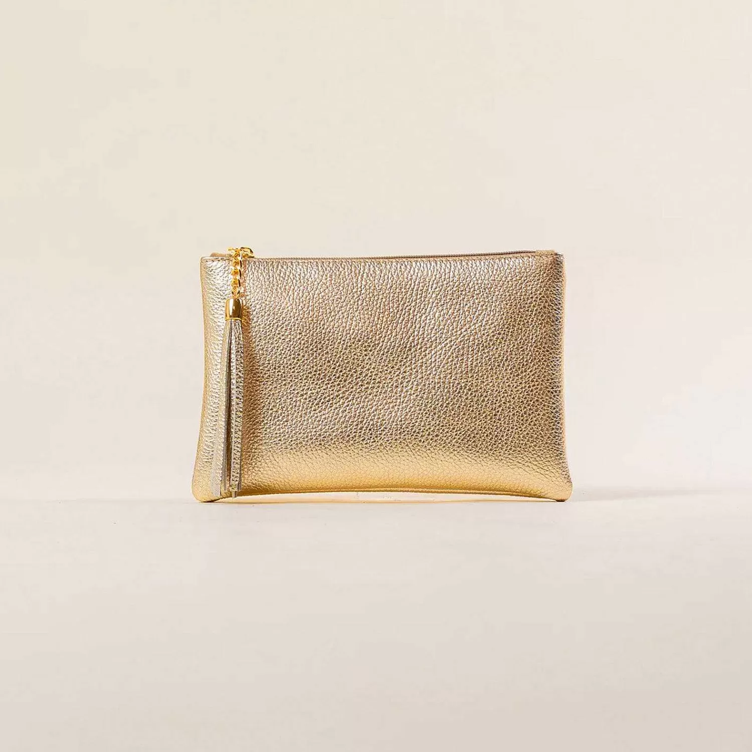 Fashion White Mood W By Whitemood- Pochette With Tassels - Gold