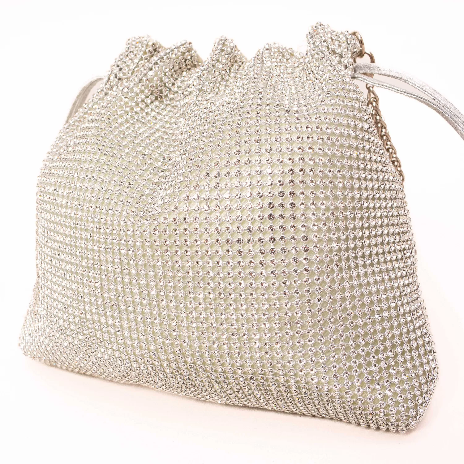 Discount White Mood W By Whitemood-Borsa Secchiello Con Strass - Argento