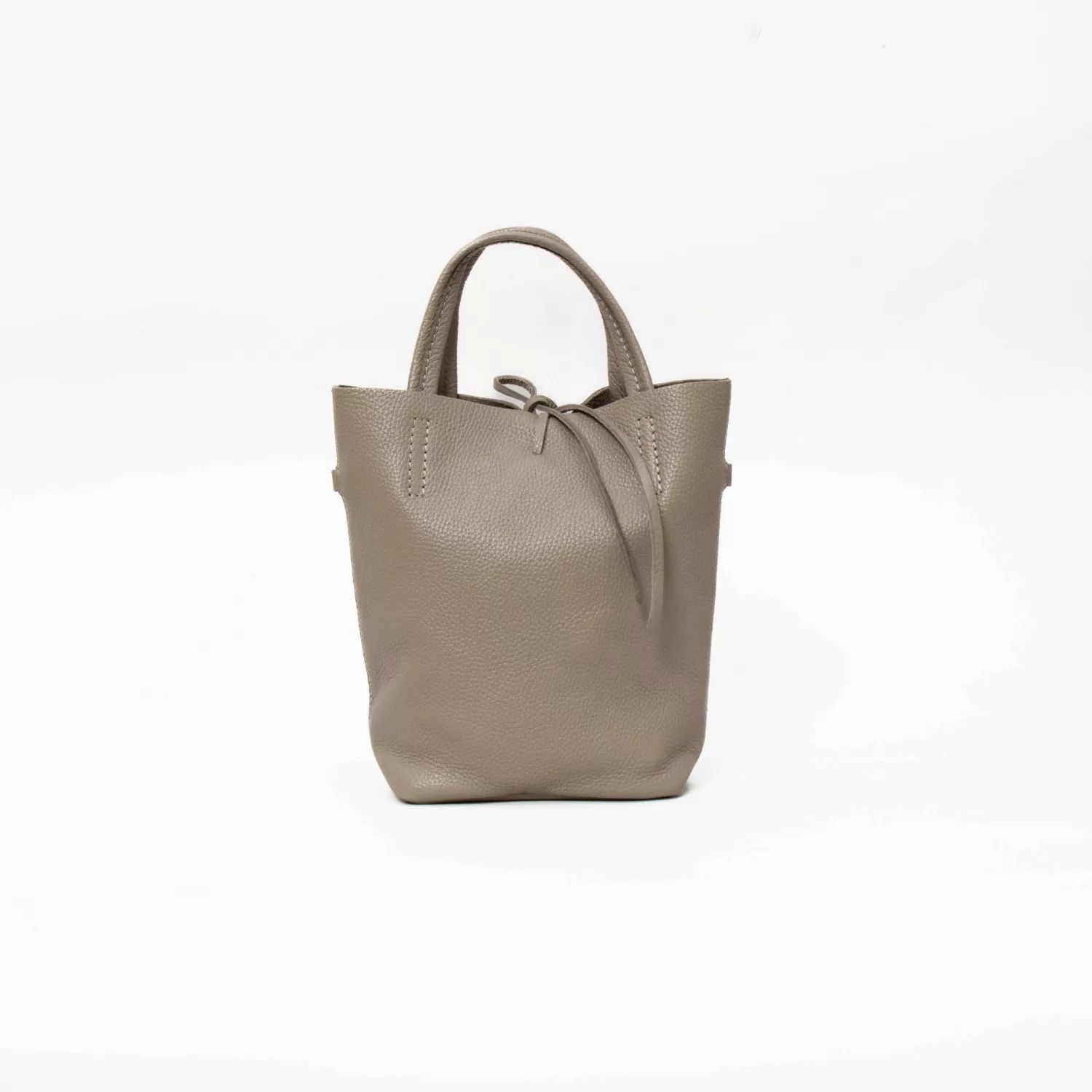 Online White Mood W By Whitemood-Mini Shopper In Pelle - Taupe