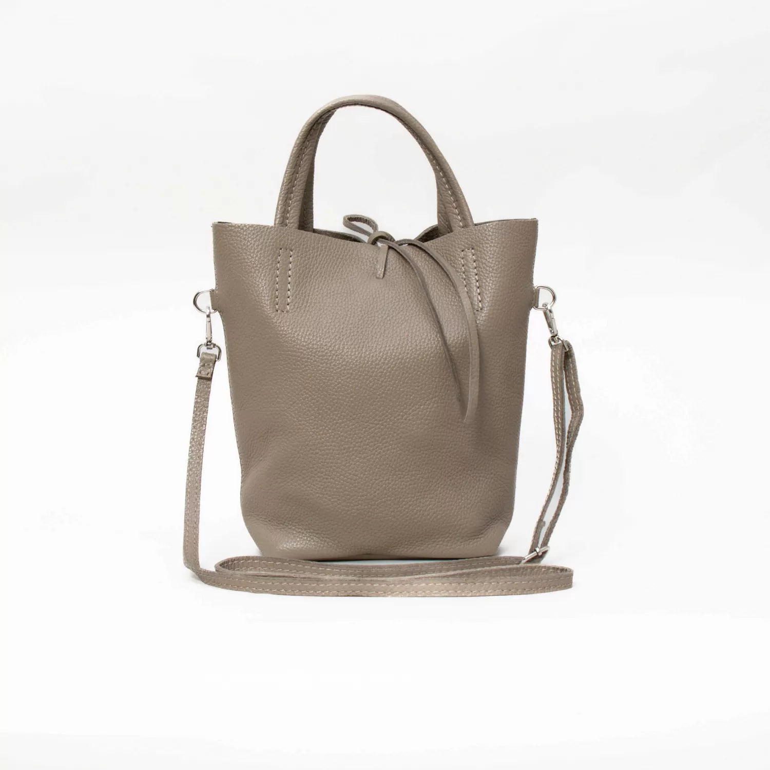 Online White Mood W By Whitemood-Mini Shopper In Pelle - Taupe