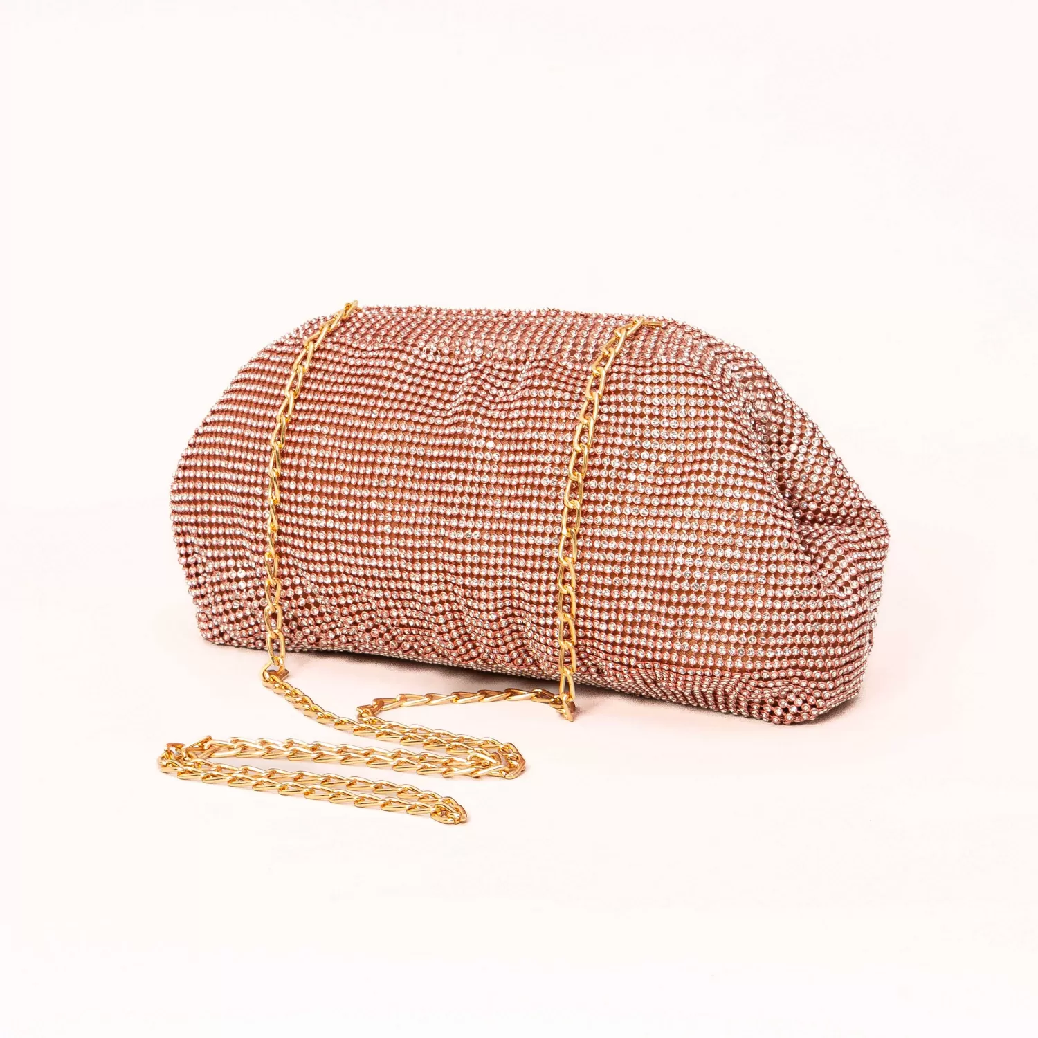 Cheap White Mood W By Whitemood-Pochette Clutch Con Strass - Oro Rosa