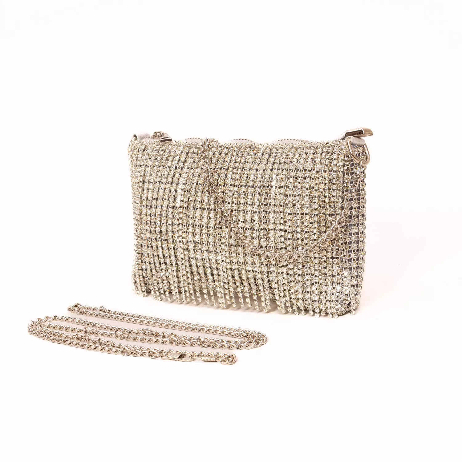 Hot White Mood W By Whitemood-Pochette Gioiello Con Frange - Argento