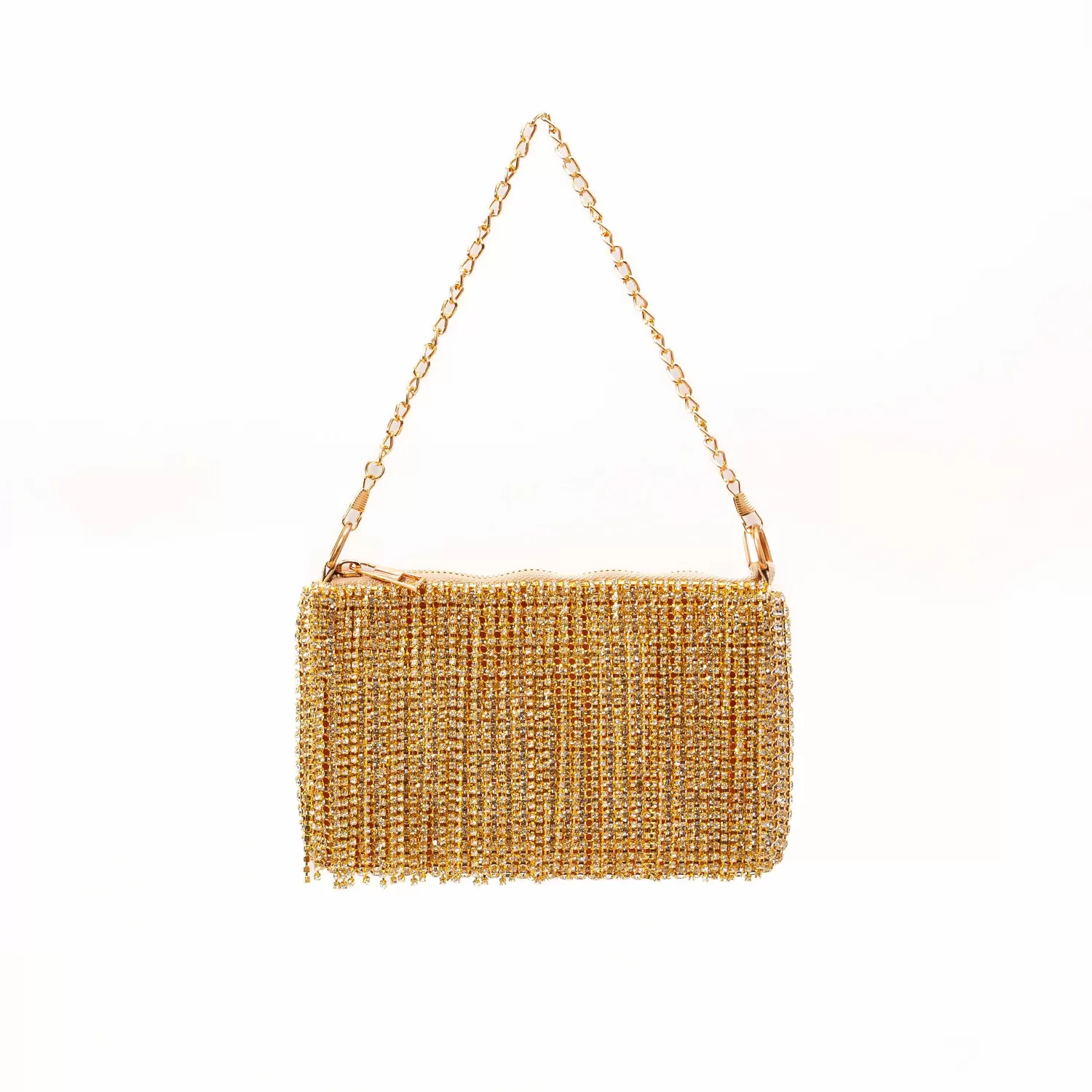 Online White Mood W By Whitemood-Pochette Gioiello Con Frange - Champagne