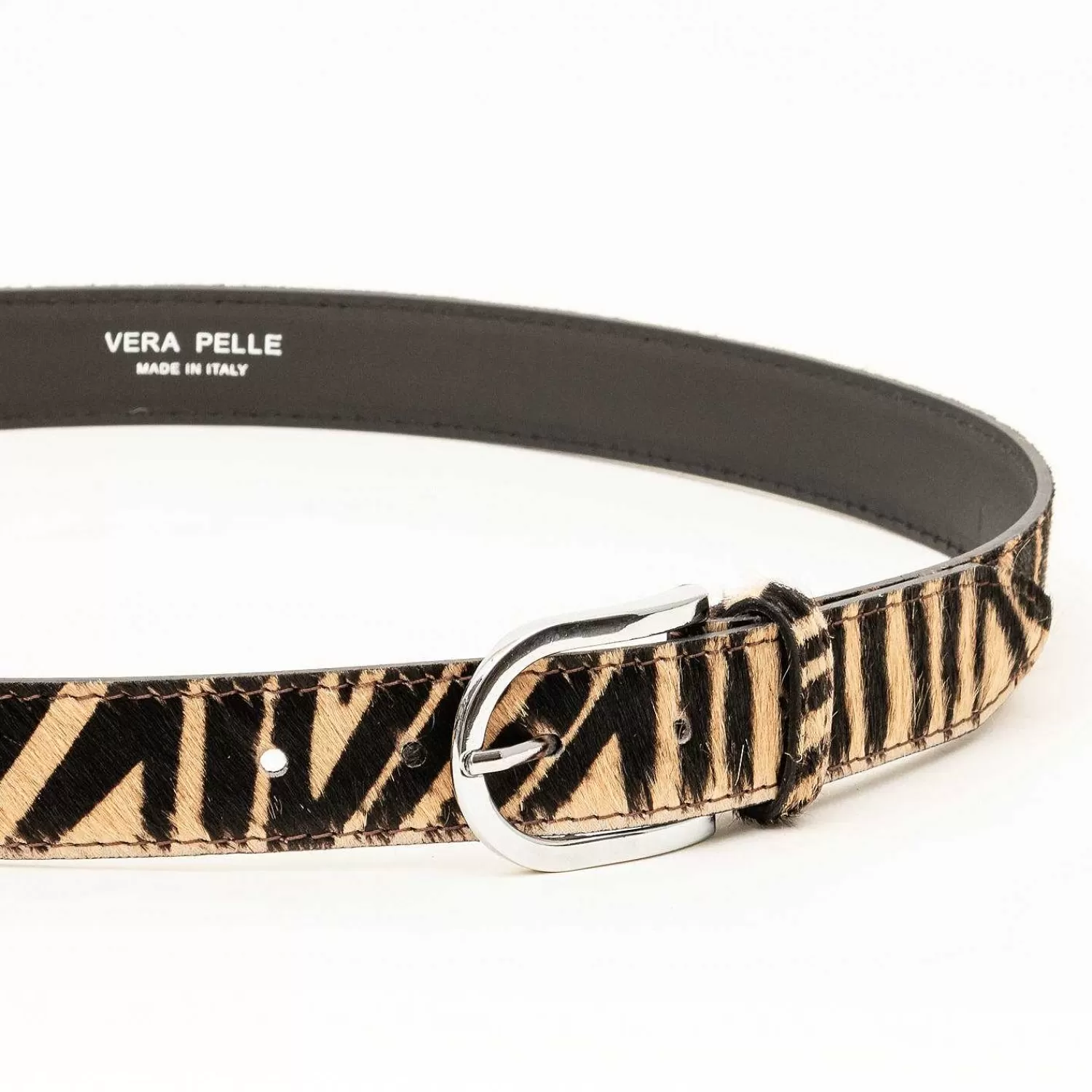 Hot White Mood Zeroassoluto - Zebra Pony Belt - Beige/Black