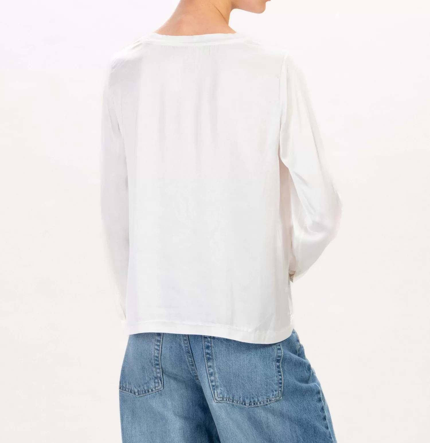 Best White Mood Zeroassoluto-Blusa In Satin Elasticizzata - Burro