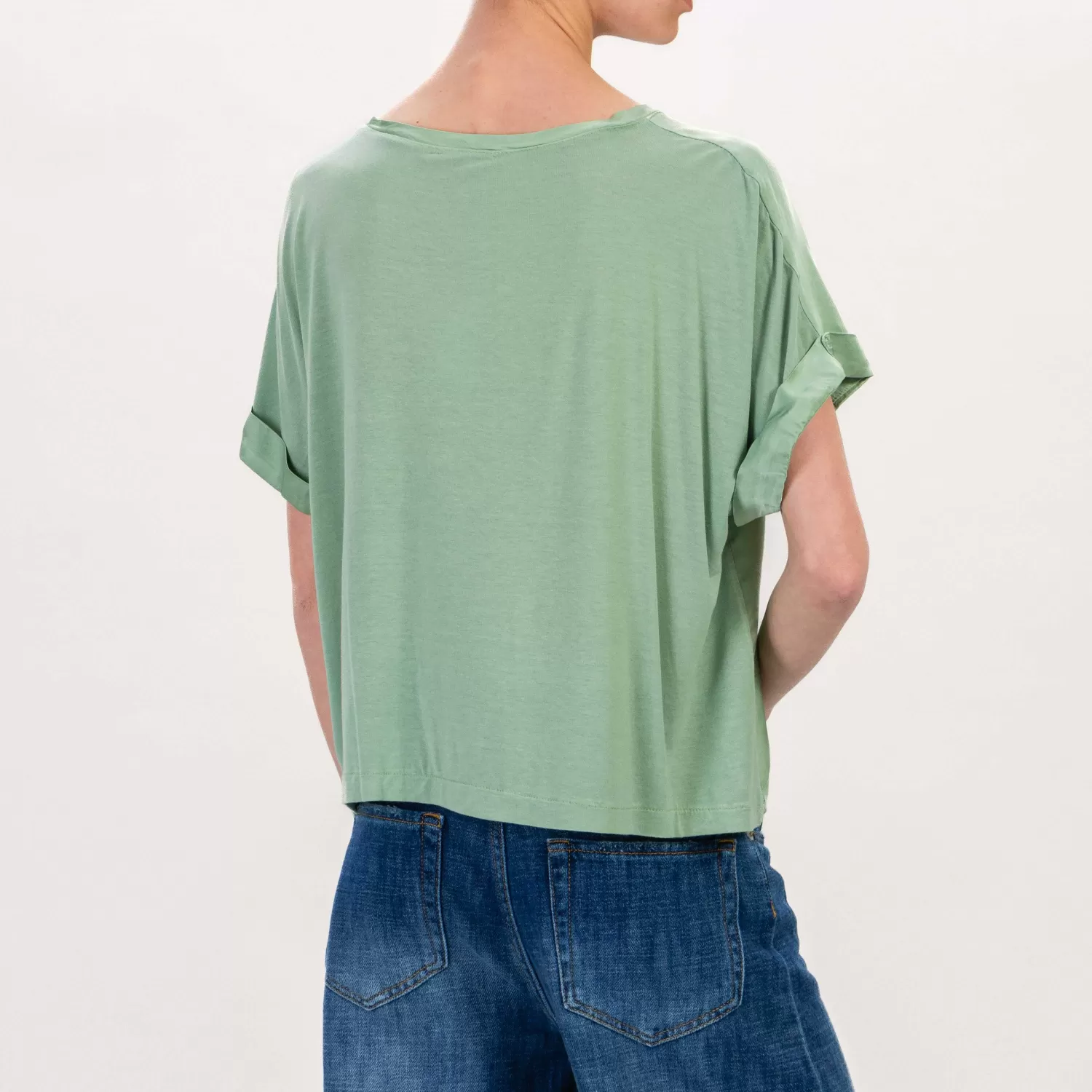 Best White Mood Zeroassoluto-Blusa Scatola Doppio Tessuto - Green Bay