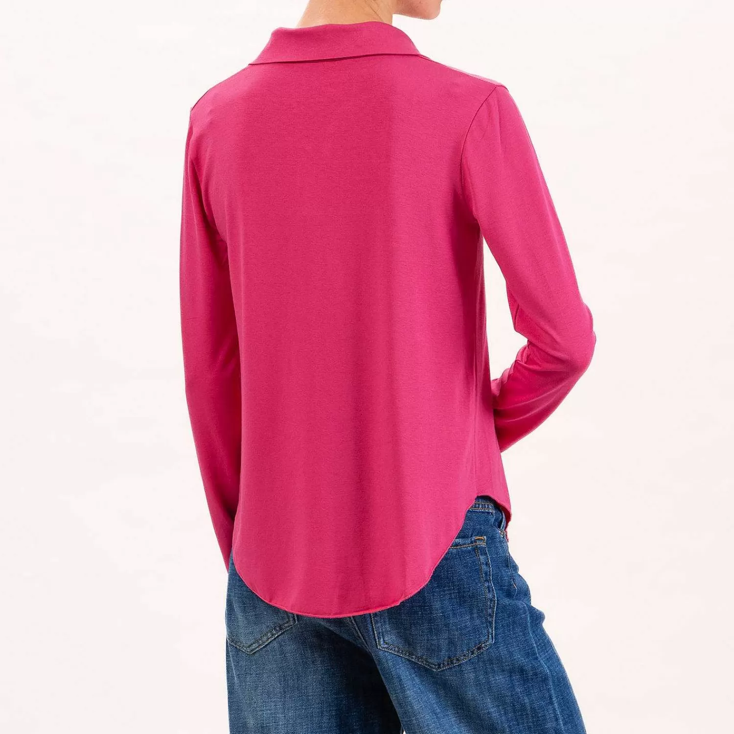 New White Mood Zeroassoluto-Camicia Carly In Jersey - Fucsia