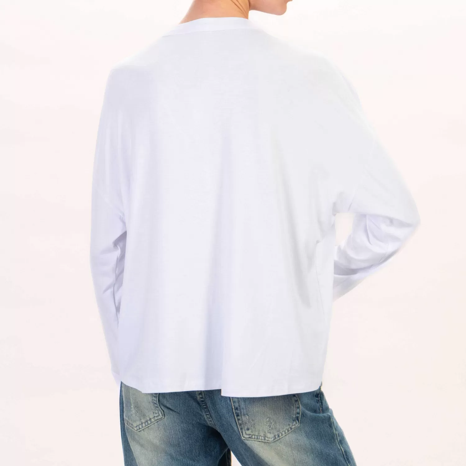 Shop White Mood Zeroassoluto-Camicia Cris Chester In Jersey - Bianco