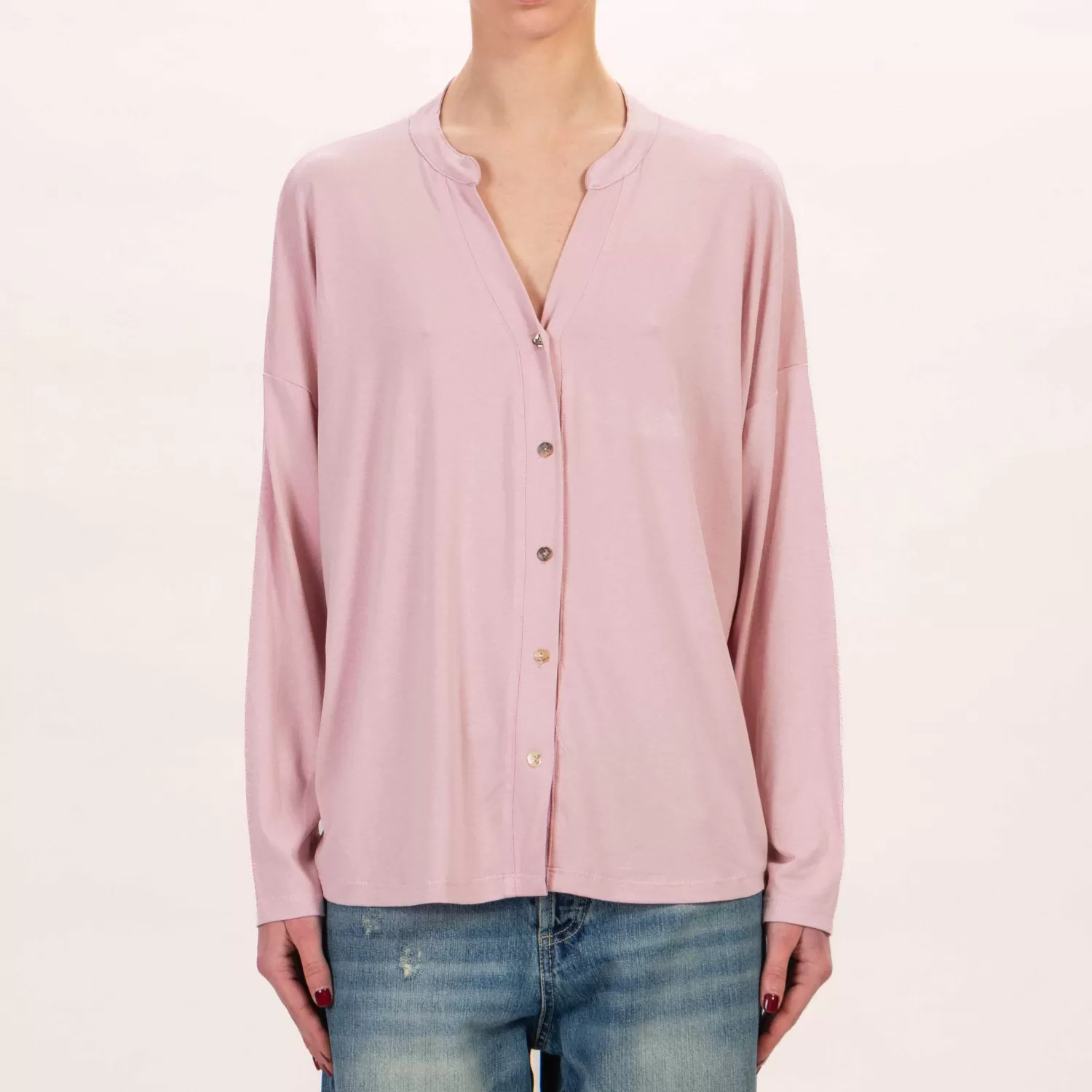 Discount White Mood Zeroassoluto-Camicia Cris Chester In Jersey - Rosa