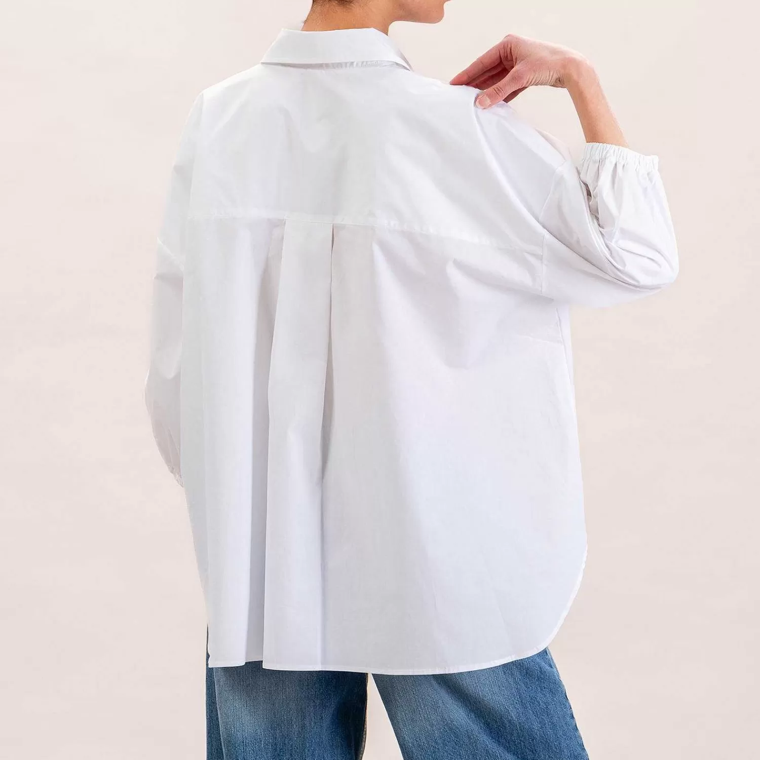 New White Mood Zeroassoluto-Camicia Manica 3/4 Con Elastico - Bianco