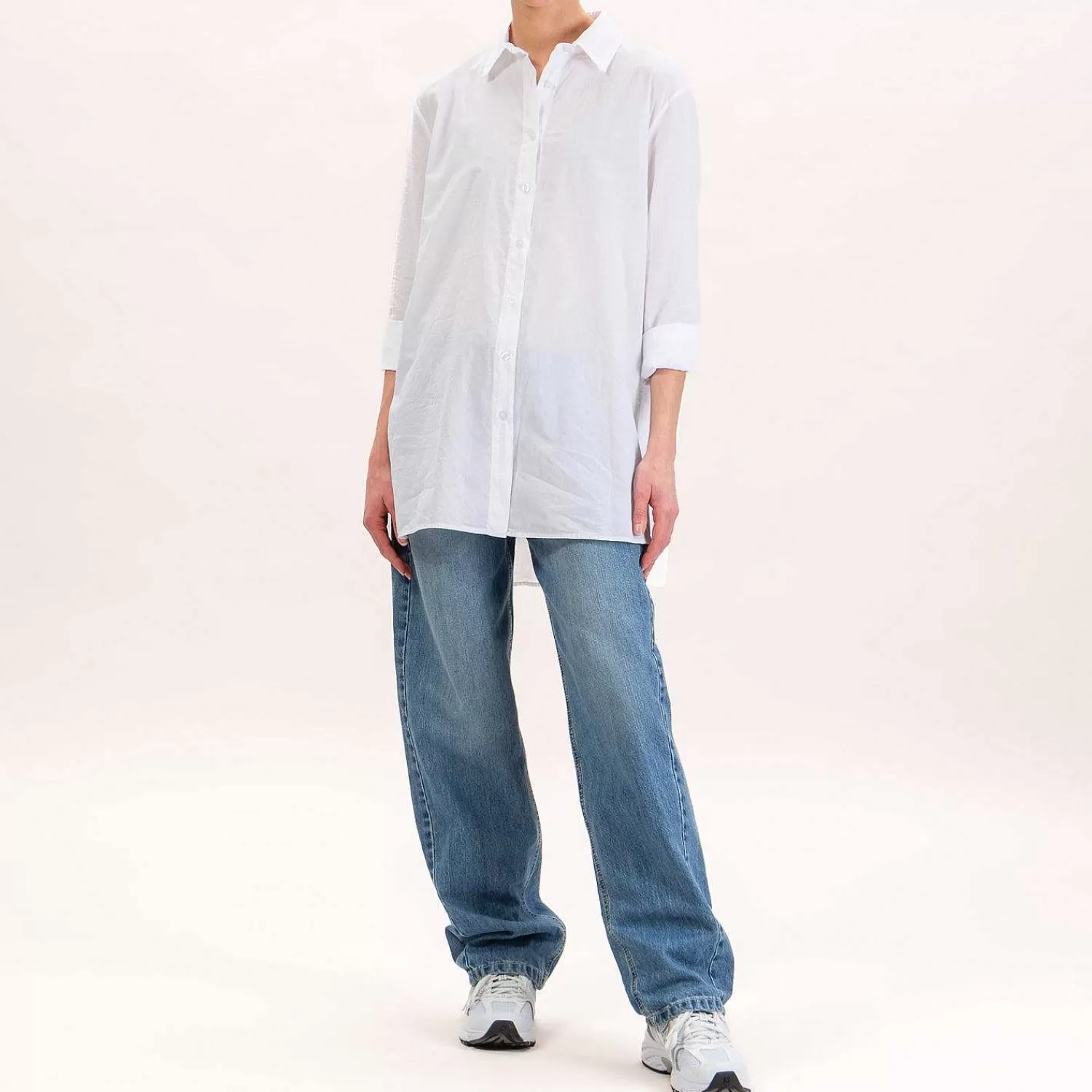 Shop White Mood Zeroassoluto-Camicia Mussola Oversize - Bianco