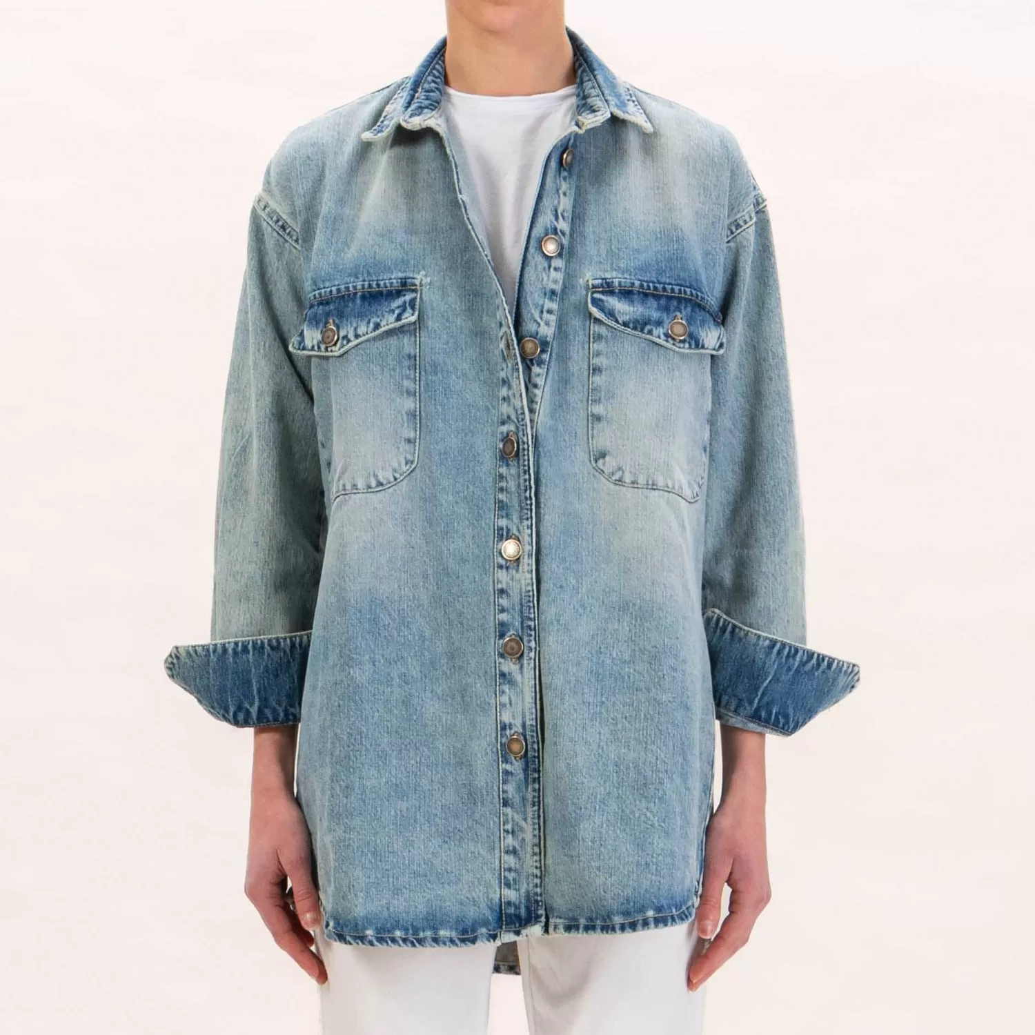 Online White Mood Zeroassoluto-Giacca Ball Over - Denim