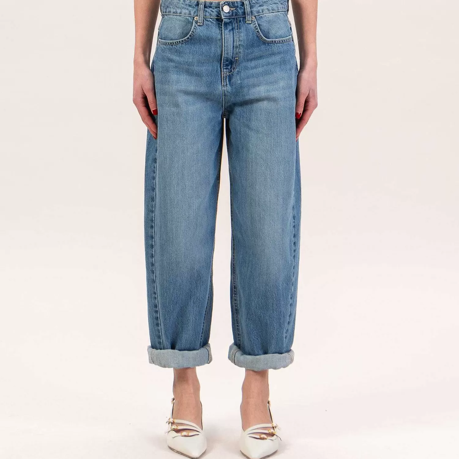 Online White Mood Zeroassoluto-Jeans Plum Tailored Balloon - Denim