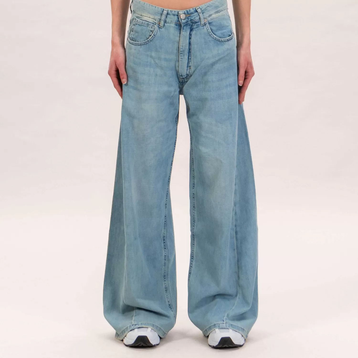 Outlet White Mood Zeroassoluto-Jeans Poplar Lightweight Wide Leg - Denim Chiaro