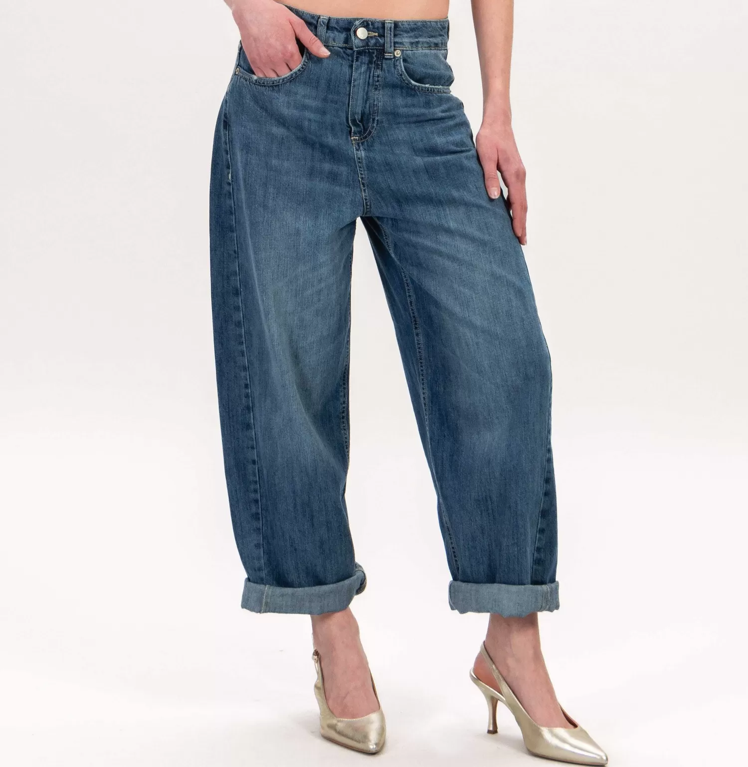 Fashion White Mood Zeroassoluto-Jeans Willow Egg Fit - Denim