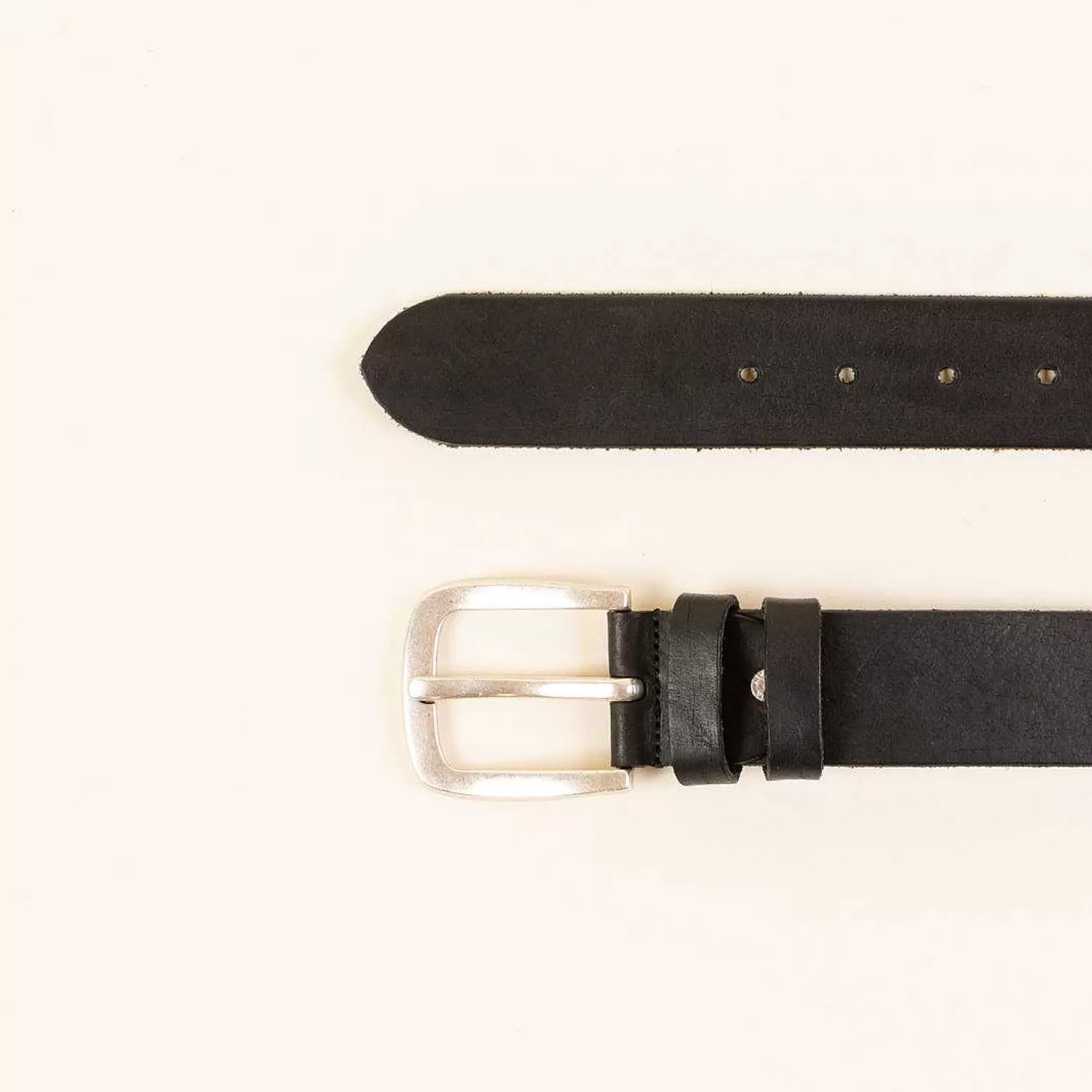 Clearance White Mood Zeroassoluto-Leather Belt With Buckle - Black